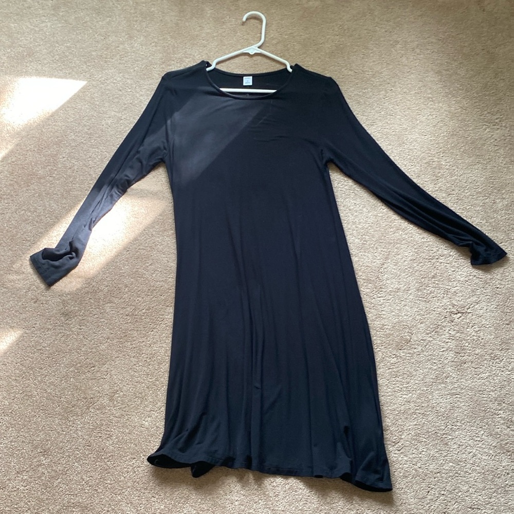 Old Navy Long Sleeve Black Cotton Dress / Size M
